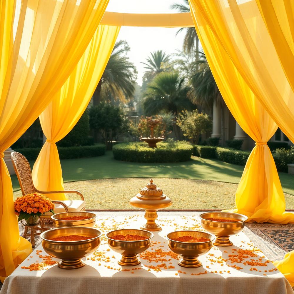 Haldi celebration setup at Spring Hill Resort